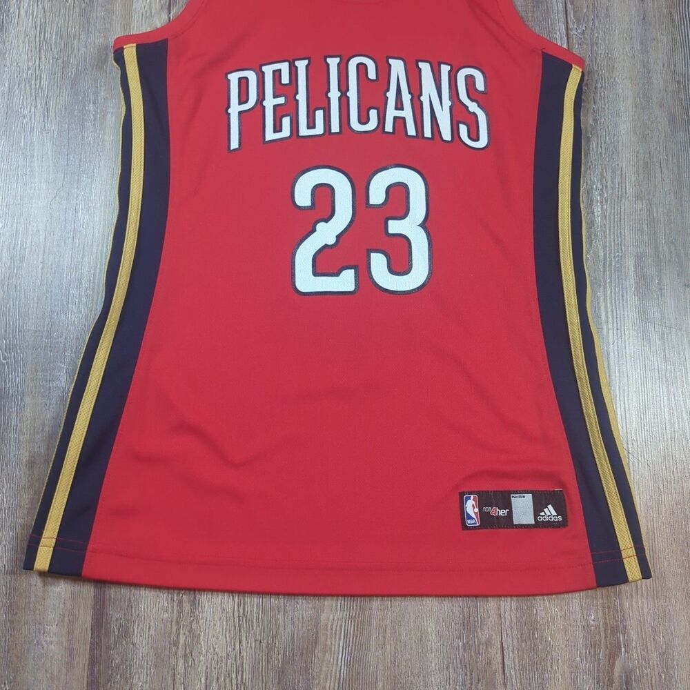 Adidas New Orleans Pelicans Anthony Davis Jersey Red # 23 Women's Size Medium - Picture 2 of 8